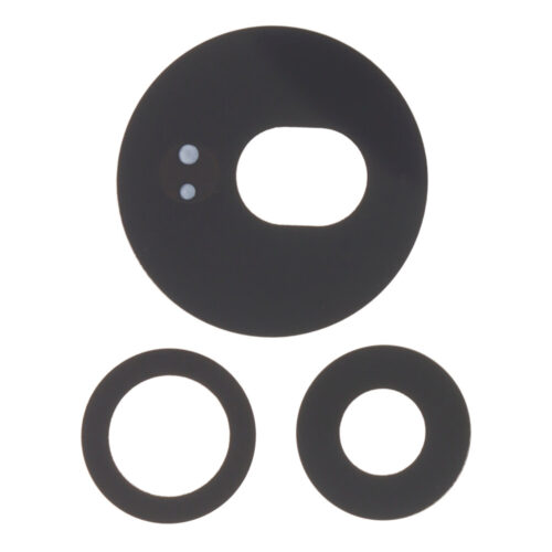 Back Camera Lens without Adhesive for Huawei Pura 70 Pro Black HQ 3pcs in one set