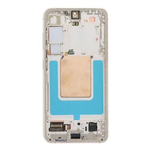 Screen Replacement With Frame for Samsung Galaxy S24 S921B European Version Soft OLED Amber Yellow HQ