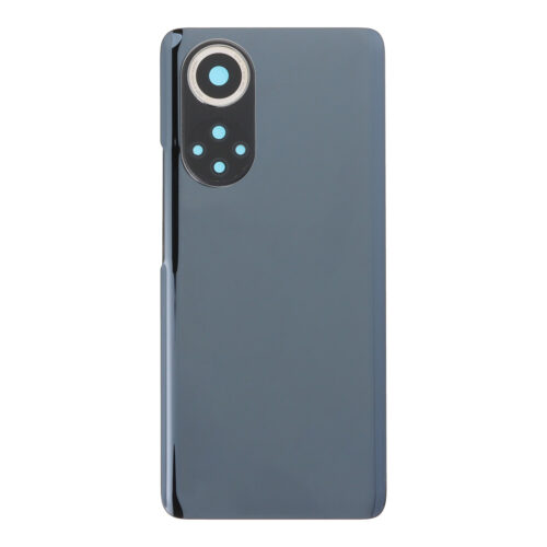 Battery Door + Battery Door Adhesive + Back Camera Lens and Bezel for Huawei Nova 9 Black without Logo HQ