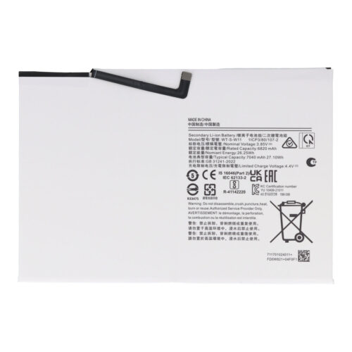 WT-S-W11 7040mAh Battery + Battery Adhesive for Samsung Galaxy Tab A9+ X210/X215/X216 OEM without Logo