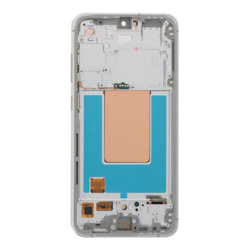 Screen Replacement With Frame for Samsung Galaxy S24 FE European Version TFT Silver HQ