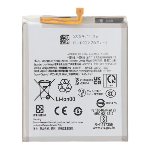 EB-BS721ABY 4700mAh Battery + Battery Adhesive for Samsung Galaxy S24 FE OEM