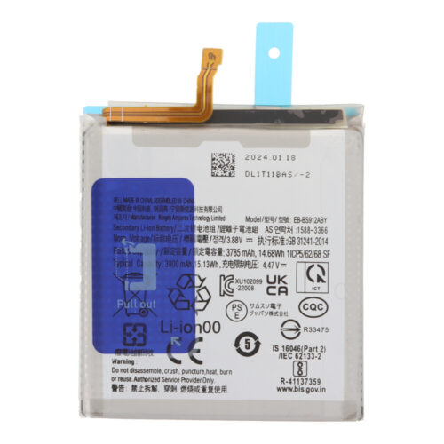 EB-BS912ABY 3900mAh Battery + Battery Adhesive for Samsung Galaxy S23 Premium