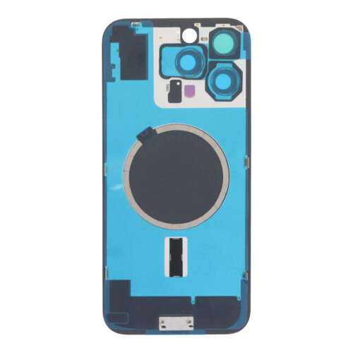 Battery Door + Back Camera Lens and Bezel with Magnetism Ring+Metal Plate for iPhone 16 Pro Max White Titanium OEM