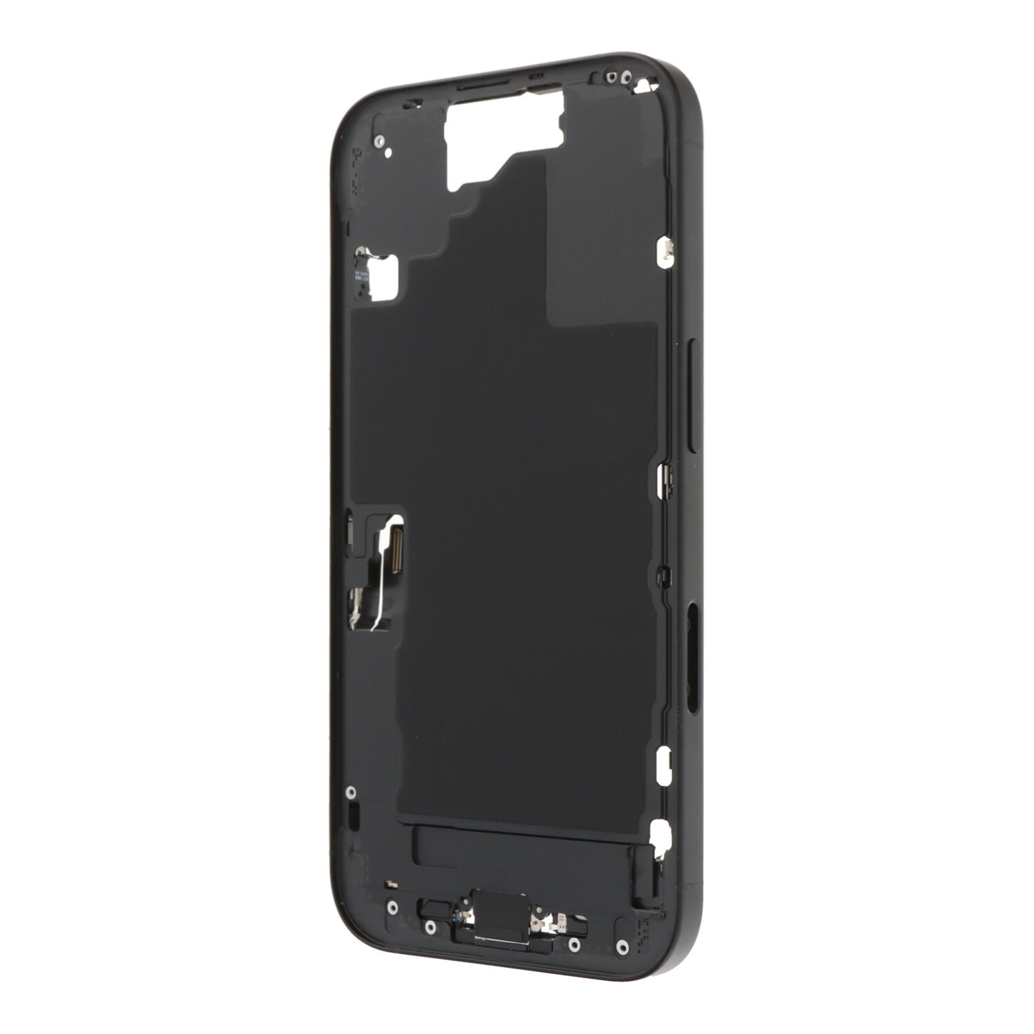 Middle Frame Assembly with Side Buttons + SIM Card Tray for iPhone 16 European Version Black OEM