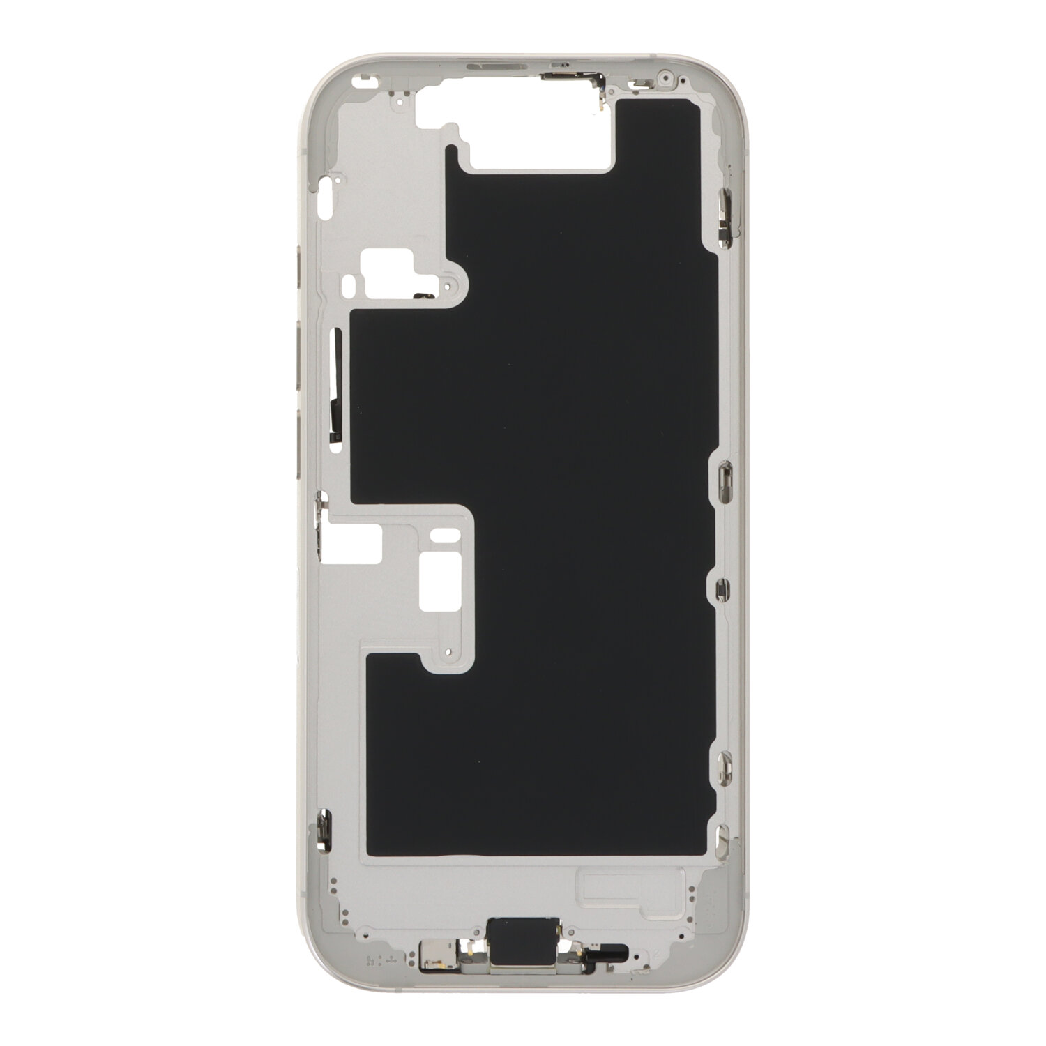Middle Frame Assembly with Side Buttons + SIM Card Tray for iPhone 16 Pro European Version White Titanium OEM