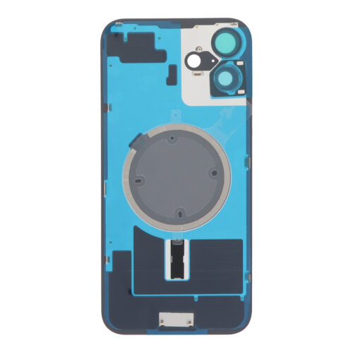 Battery Door + Back Camera Lens and Bezel with Magnetism Ring+Metal Plate for iPhone 16 Plus Pink OEM