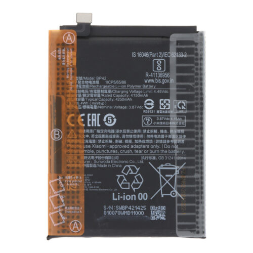 BP42 4250mAh Battery + Battery Adhesive for Xiaomi Mi 11 Lite/11 Lite 5G/11 Lite 5G NE Premium