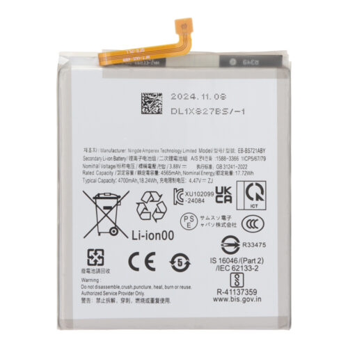 EB-BS721ABY 4700mAh Battery + Battery Adhesive for Samsung Galaxy S24 FE OEM without Logo
