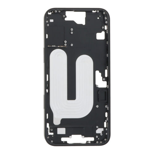 Middle Frame with Side Buttons + SIM Card Tray for iPhone 16 Plus European Version Black OEM