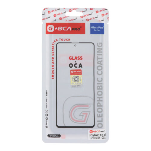 G+OCA Pro Glass Lens + OCA + Polarizer for iPhone 16 Pro Max Black