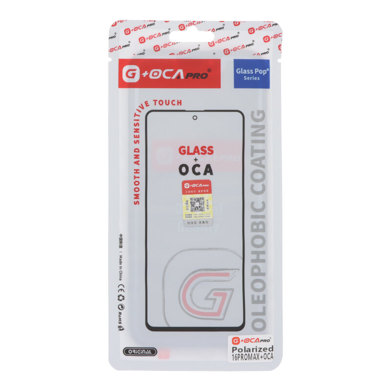 G+OCA Pro Glass Lens + OCA + Polarizer for iPhone 16 Pro Max Black