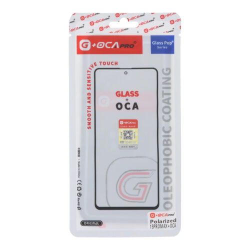 G+OCA Pro Glass Lens + OCA + Polarizer for iPhone 15 Pro Max Black