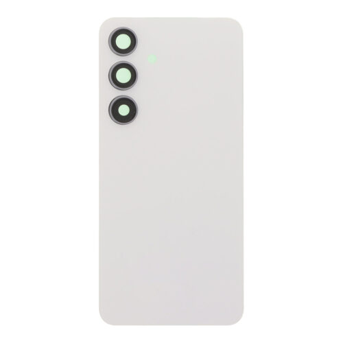 Battery Door + Battery Door Adhesive + Back Camera Lens and Bezel for Samsung Galaxy S24 Marble Gray without Logo HQ