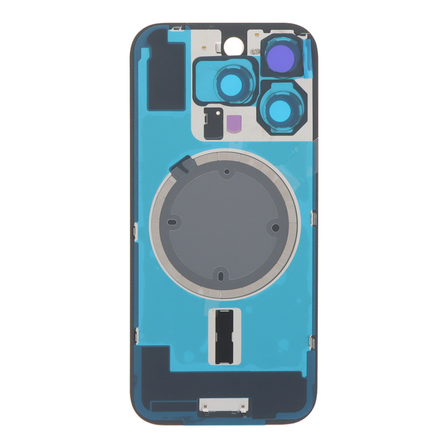 Battery Door + Back Camera Lens and Bezel with Magnetism Ring+Metal Plate for iPhone 16 Pro Desert Titanium without Logo OEM