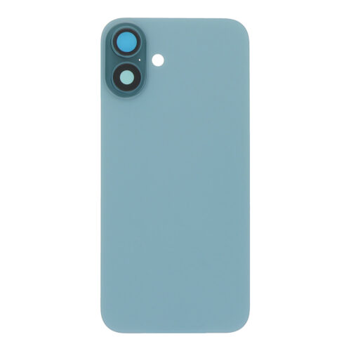 Battery Door + Back Camera Lens and Bezel with Magnetism Ring+Metal Plate for iPhone 16 Plus Teal without Logo OEM