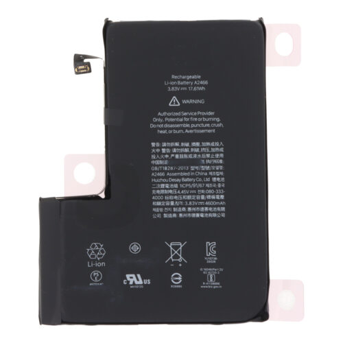 A2466 3687mAh Battery + Battery Adhesive for iPhone 12 Pro Max 1st Version Standard Capacity Version+Diagnosable + Battery Health 100% OEM without Logo