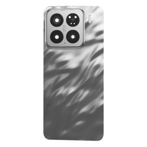 Battery Door + Battery Door Adhesive + Back Camera Lens and Bezel for Xiaomi 15 Liquid Silver OEM