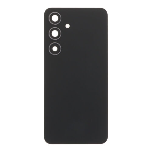Battery Door + Battery Door Adhesive + Back Camera Lens and Bezel for Samsung Galaxy S24 Onyx Black HQ