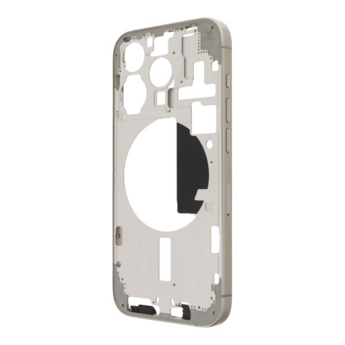 Middle Frame with Power&Volume Button+Side Rails+Card Tray+Speaker Anti-Dust Mesh for iPhone 15 Pro A3102 European Version Natural Titanium OEM