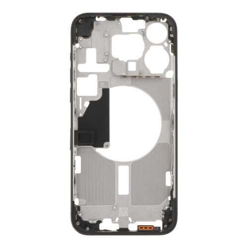 Middle Frame with Power&Volume Button+Side Rails+Card Tray+Speaker Anti-Dust Mesh for iPhone 15 Pro Max A3106 European Version Black Titanium OEM