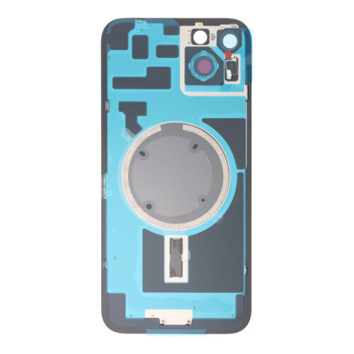 Battery Door + Back Camera Lens and Bezel with Magnetism Ring+Metal Plate for iPhone 14 Plus White OEM