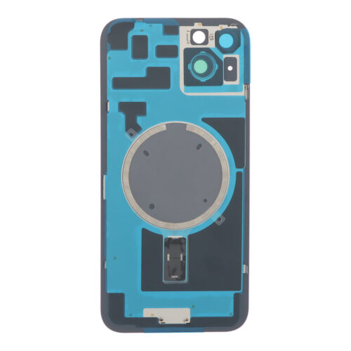 Battery Door + Back Camera Lens and Bezel with Magnetism Ring+Metal Plate for iPhone 14 Plus Purple OEM