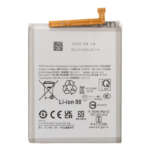 EB-BA566ABY 5000mAh Battery + Battery Adhesive for Samsung Galaxy A36/A56 OEM without Logo