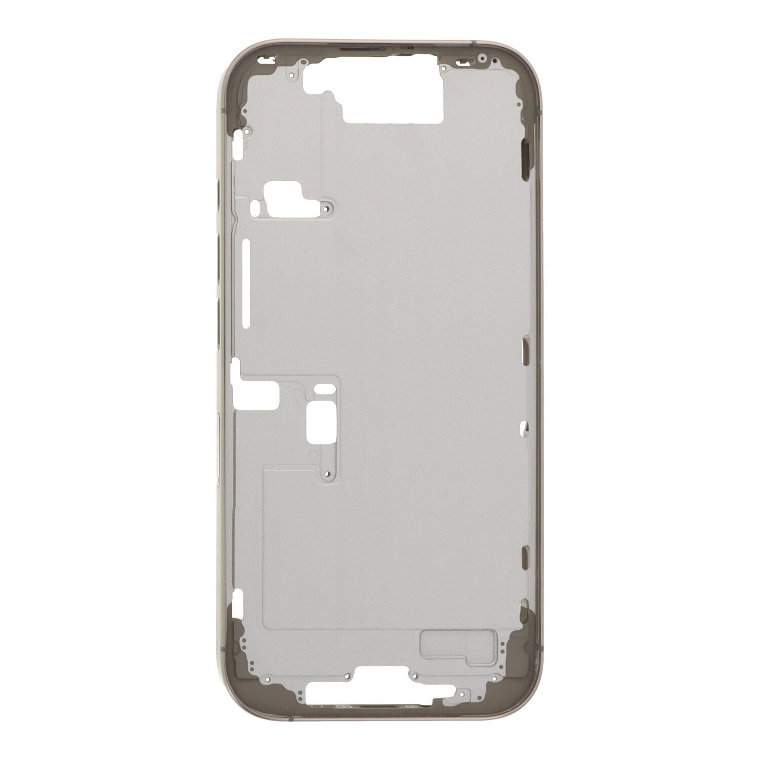 Middle Frame with Power&Volume Button+Side Rails+Card Tray+Speaker Anti-Dust Mesh for iPhone 16 Pro European Version Natural Titanium OEM