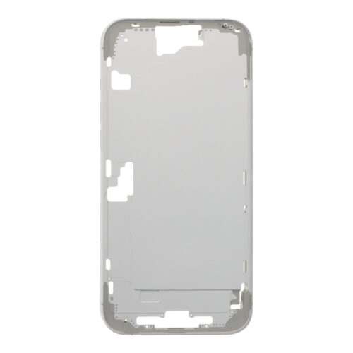 Middle Frame with Power&Volume Button+Side Rails+Card Tray+Speaker Anti-Dust Mesh for iPhone 16 Plus European Version White OEM