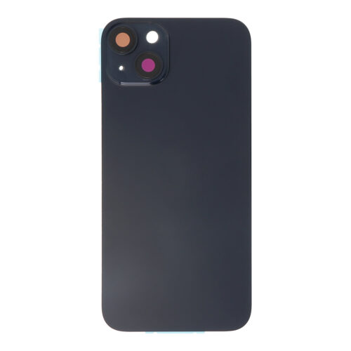 Battery Door + Back Camera Lens and Bezel with Magnetism Ring+Metal Plate for iPhone 14 Plus Black OEM