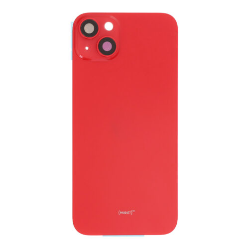 Battery Door + Back Camera Lens and Bezel with Magnetism Ring+Metal Plate for iPhone 14 Plus Red OEM