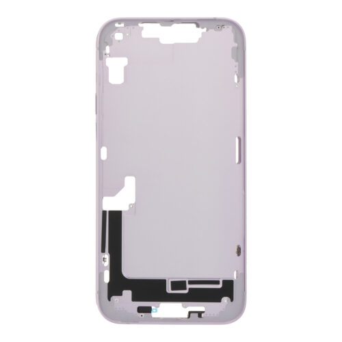 Middle Frame with Power&Volume Button+Side Rails+Speaker Anti-Dust Mesh for iPhone 14 Plus A2632 USA Version Purple OEM