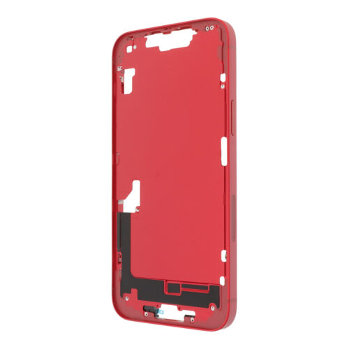 Middle Frame with Power&Volume Button+Side Rails+Speaker Anti-Dust Mesh for iPhone 14 Plus A2632 USA Version Red OEM