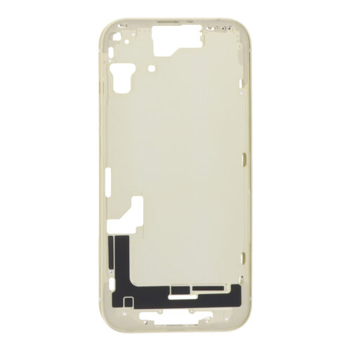 Middle Frame with Power&Volume Button+Side Rails+Speaker Anti-Dust Mesh for iPhone 15 USA Version Yellow OEM