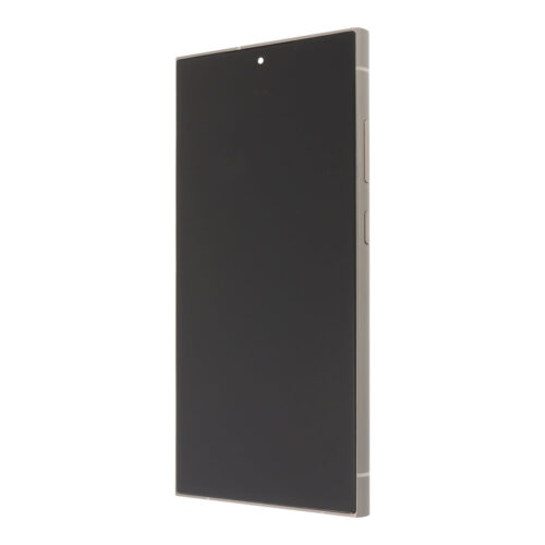 Small Display Size Screen Replacement With Frame for Samsung Galaxy S24 Ultra European Version Soft OLED Titanium Gray HQ