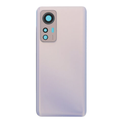 Battery Door + Battery Door Adhesive + Back Camera Lens and Bezel for Xiaomi 12/12X Purple without Logo OEM
