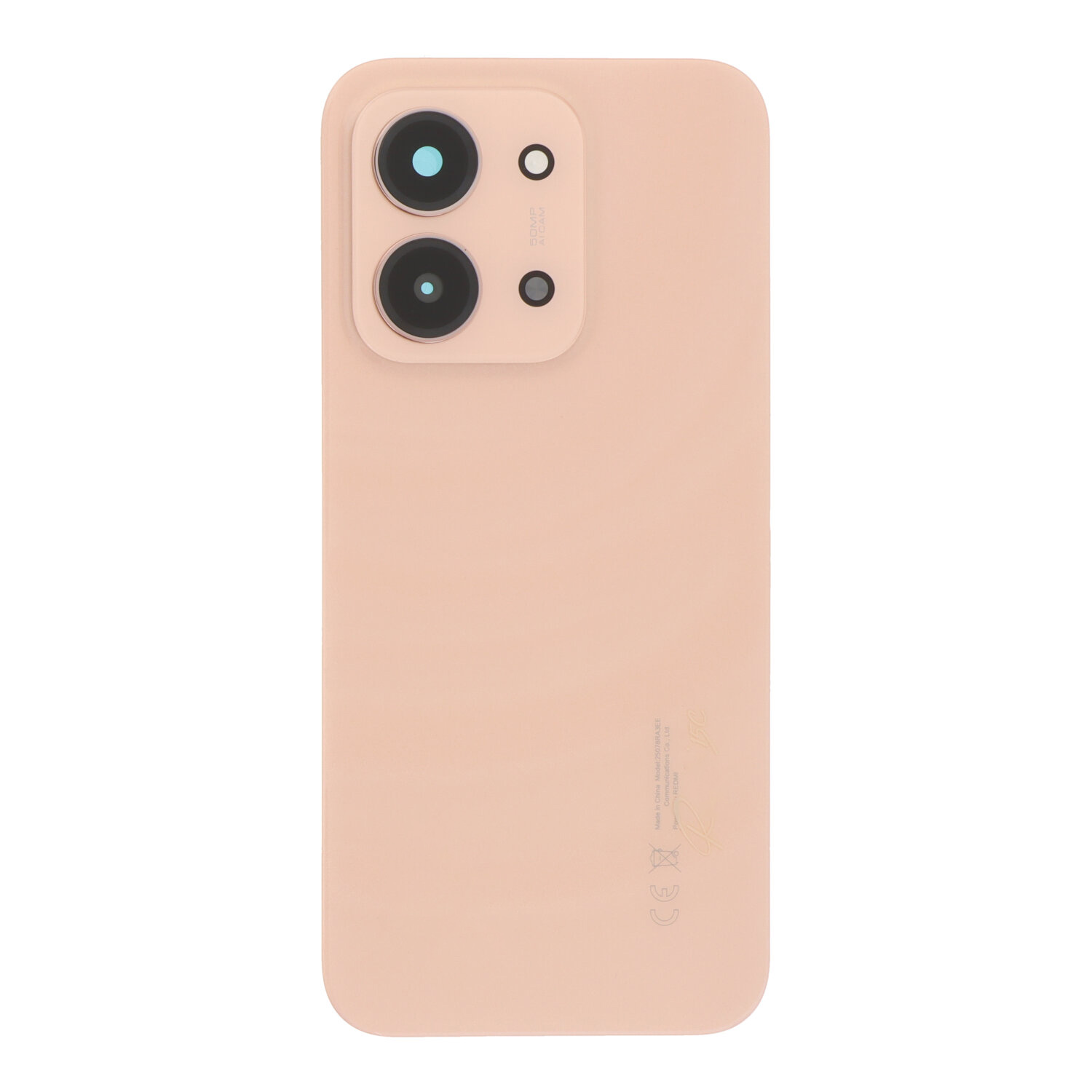 173mm Battery Door + Battery Door Adhesive + Back Camera Lens and Bezel for Xiaomi Redmi 15C 4G European Version Twilight Orange Premium