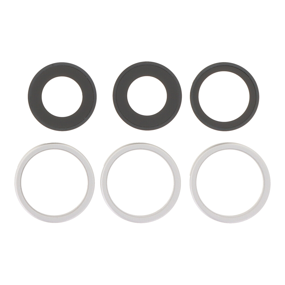 Back Camera Lens and Bezel for iPhone 17 Pro/17 Pro Max Silver Premium 3pcs in one set