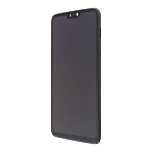 Screen Replacement With Frame for OnePlus 6 Bright black Pulled