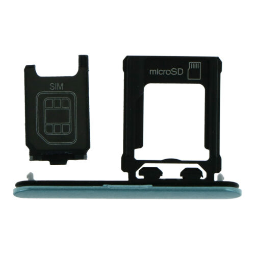 SIM Card Tray with Card Cap for Sony Xperia XZ1 Compact Single Card Version Blue Premium
