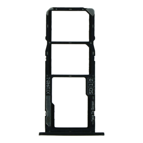 SIM Card Tray for Motorola One Power/P30 Note Dual Card Version Black Premium