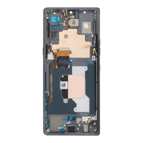 Screen Replacement With Frame for LG Velvet 5G USA Version Black Premium(Third Party Glued)
