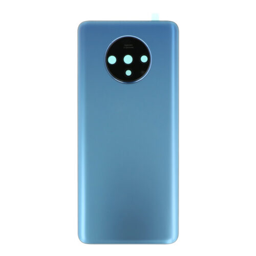 Battery Door + Battery Door Adhesive + Back Camera Lens and Bezel for OnePlus 7T Blue OEM