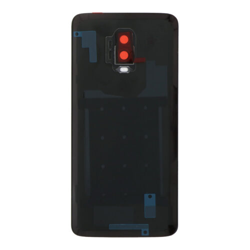 Battery Door + Battery Door Adhesive + Back Camera Lens and Bezel for OnePlus 6T Matte Black OEM