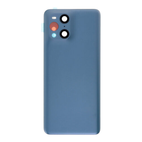 Battery Door + Battery Door Adhesive + Back Camera Lens and Bezel and Back Camera Bezel for Oppo Find X3 PEDM00/Find X3 Pro CPH2173 Blue Premium