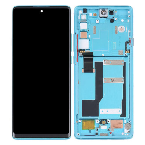 Screen Replacement With Frame for TCL 20 Pro 5G Blue Premium