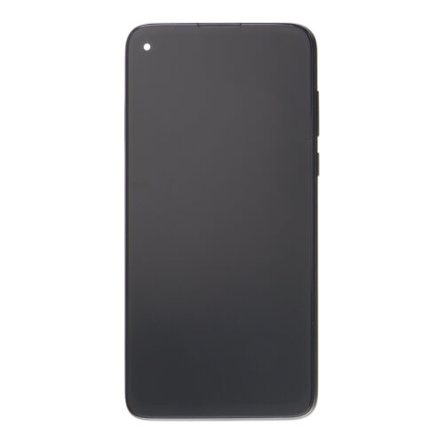 Screen Replacement With Frame for Motorola Moto G8 Power Black Premium(Third Party Glued)