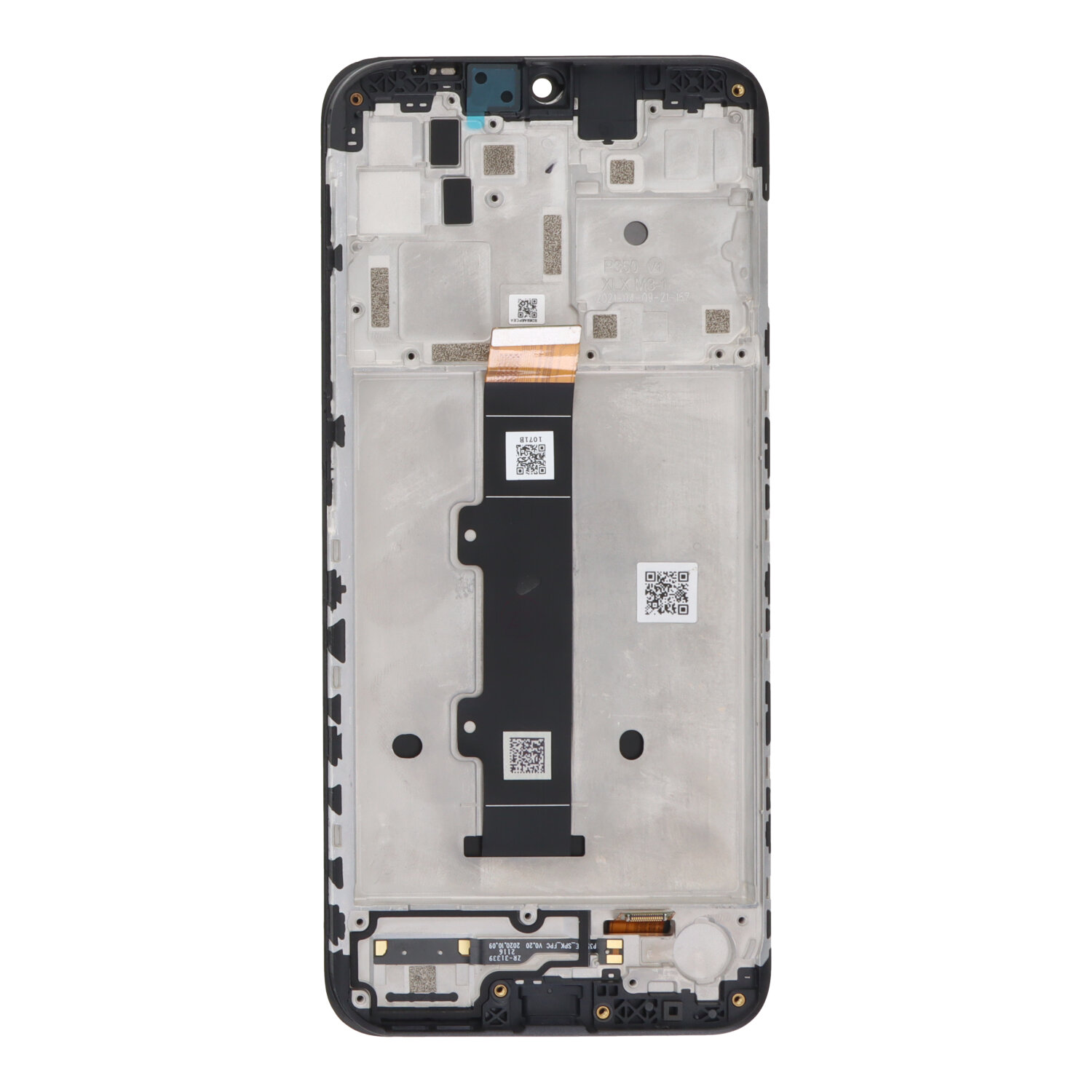 Screen Replacement With Frame for Motorola Moto G10 Black Premium(Third Party Glued)
