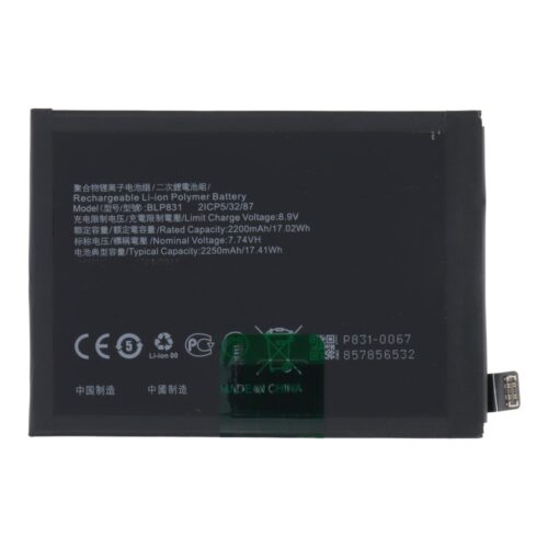 BLP831 2250mAh Battery + Battery Adhesive for Oppo Find X3/Find X3 Pro CPH2173 OEM without Logo